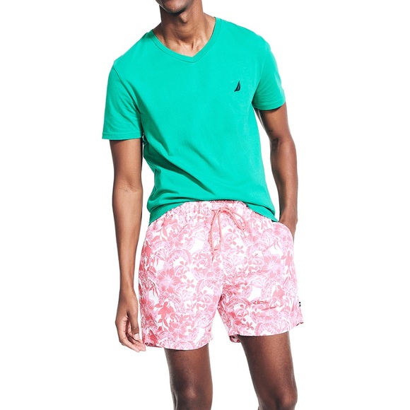 Men's Quick-Dry Floral-Print 6" Swim Trunks - Picture 5 of 7